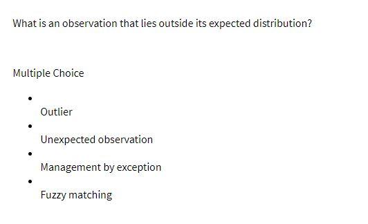 What is an observation that lies outside its