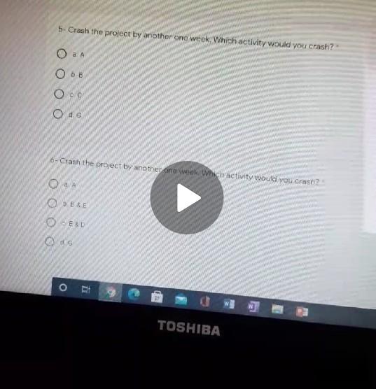 A project has the following data: A Activity