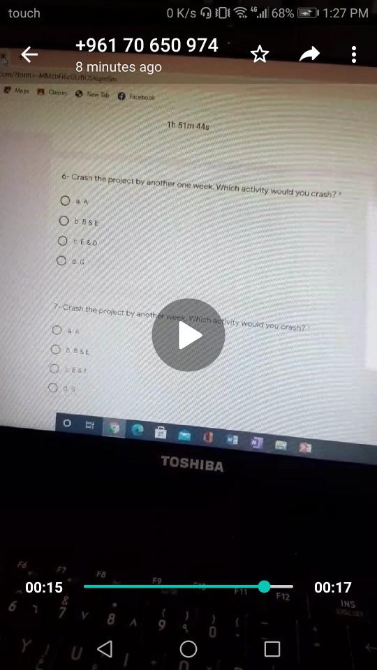 A project has the following data: A Activity