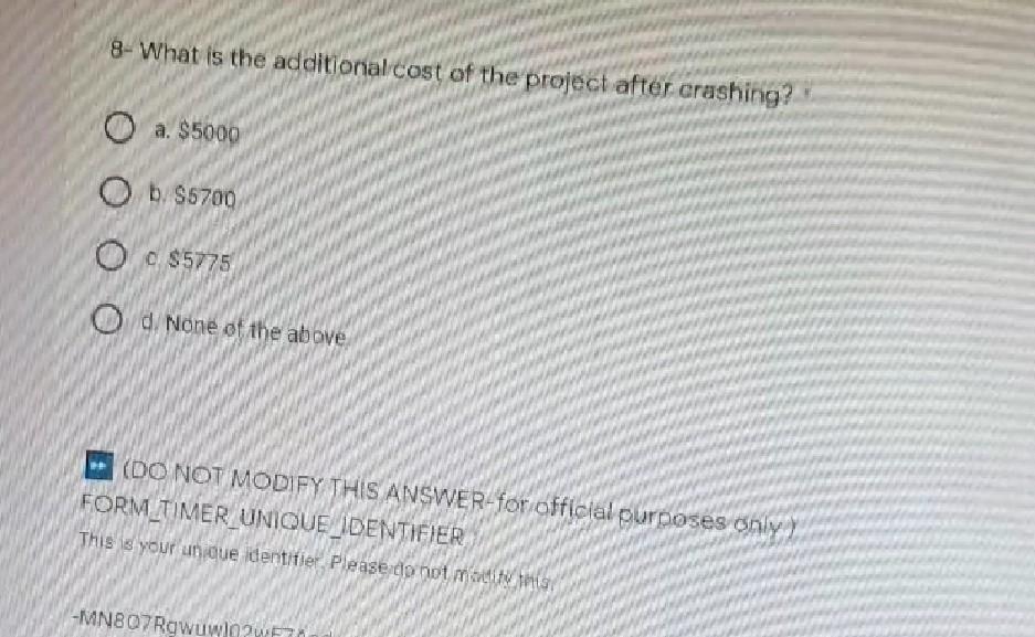 A project has the following data: A Activity