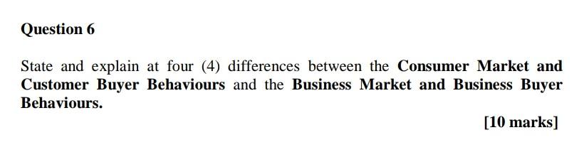 Question 6 State and explain at four (4)