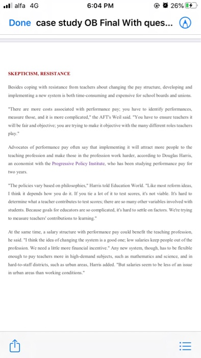 how the case study reveal resistance and