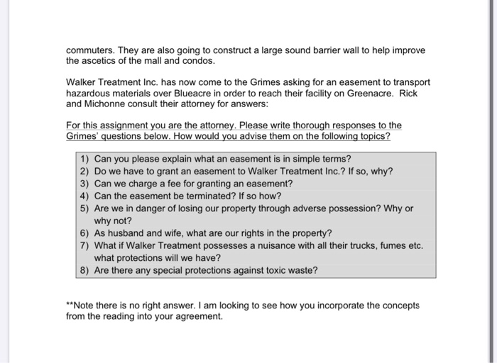 Chapter 24 Assignment: Real Property Be the