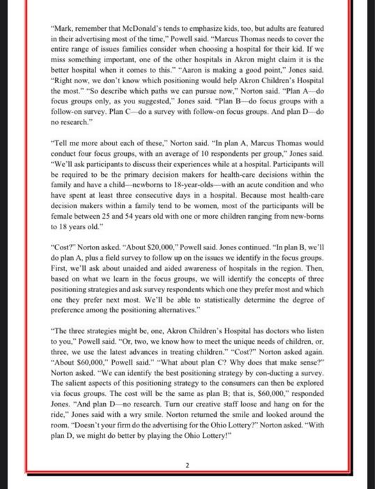 answer this in short and simple Paragraph Mark,