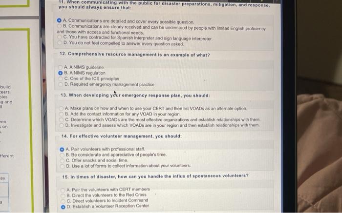 please help me 1. What is one reason CERTs use