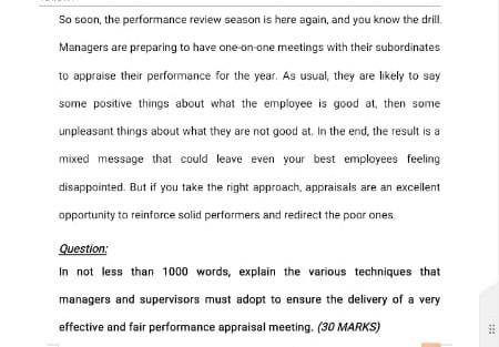 this question is under performance and reward So