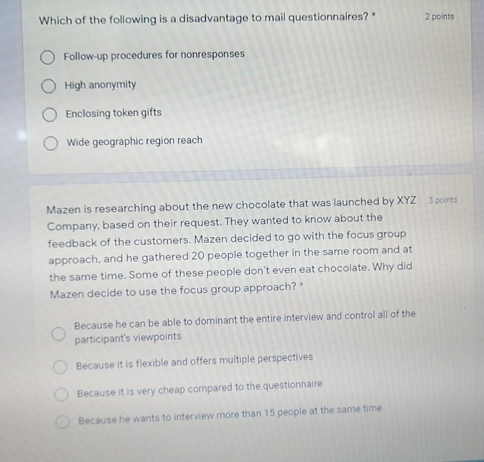 Which of the following is a disadvantage to mail