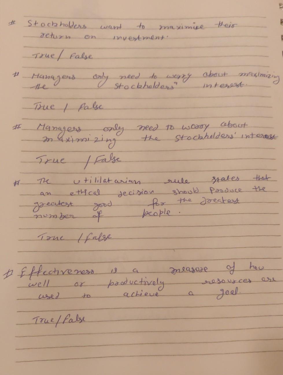 Stockholders return want to maximise their