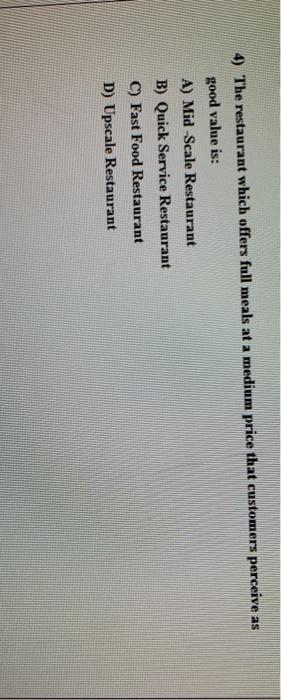 Please, I want a quick solution 4) The restaurant