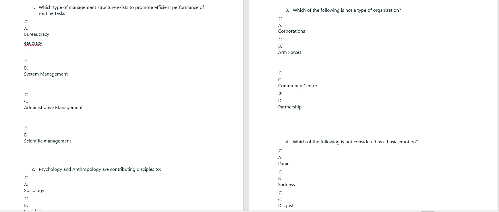 Organizational Theory and Behavior (OTB) -
