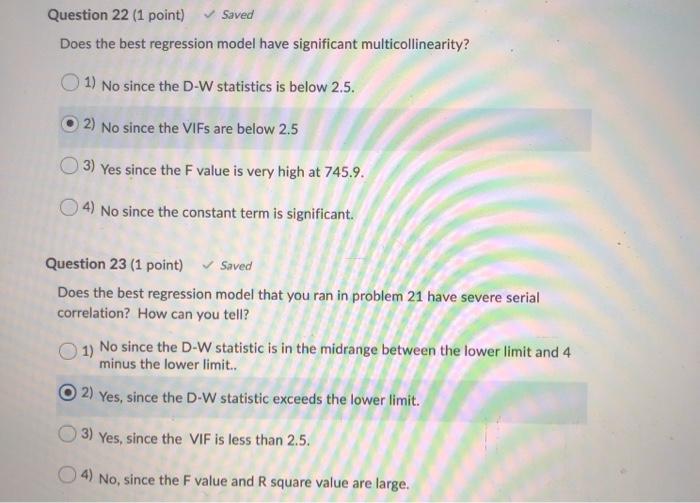 Question 22 (1 point) Saved Does the best