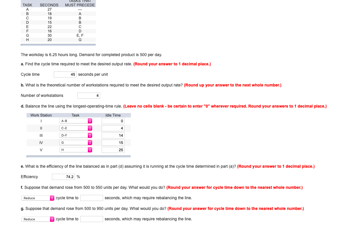 I need help with part F and G please. TASK