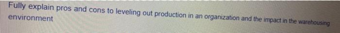 Fully explain pros and cons to leveling out
