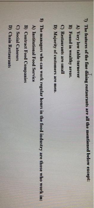 Please, I want a quick solution 7) The features