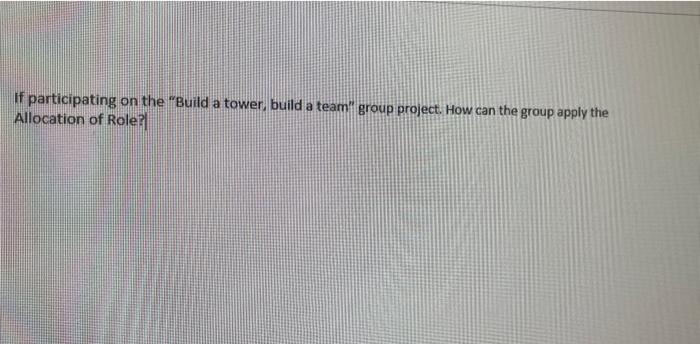 if participating on the "Build a tower, build a