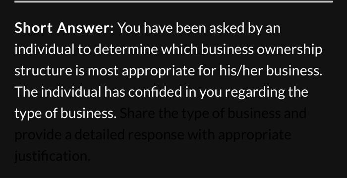 Share the type of business and provide a detailed