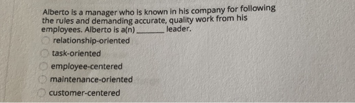 Alberto is a manager who is known in his company