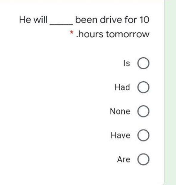 I need the answer as soon as possible He will