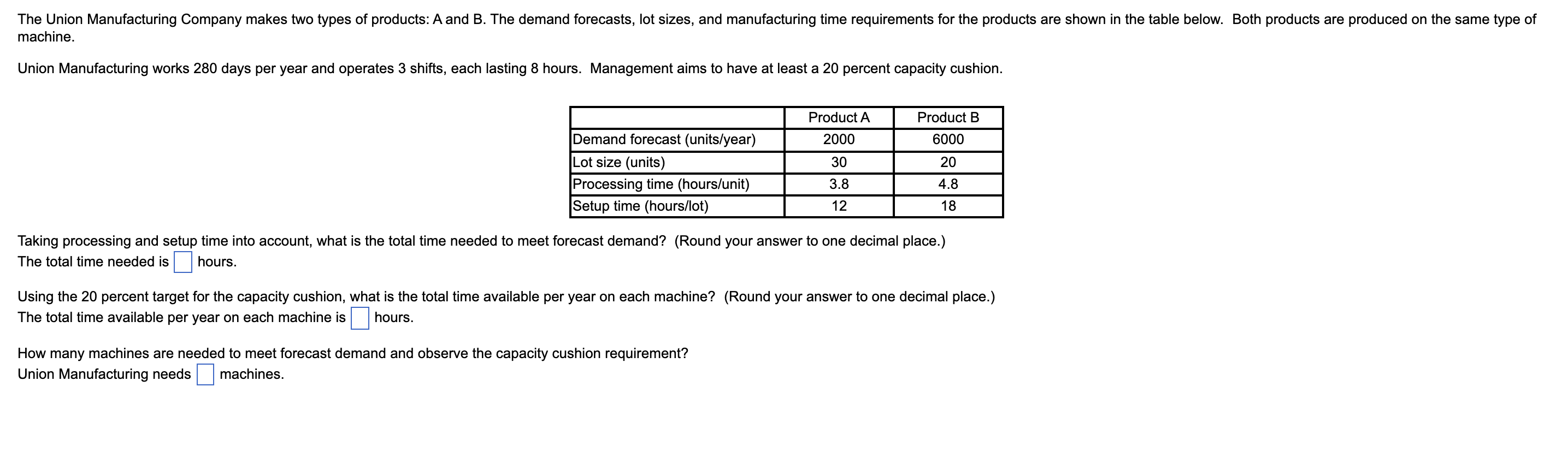 Please answer quick!! The Union Manufacturing