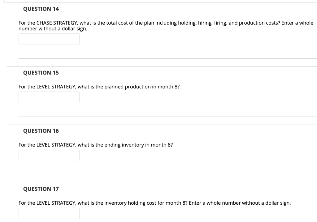 QUESTION 1 Based on the parameter values and