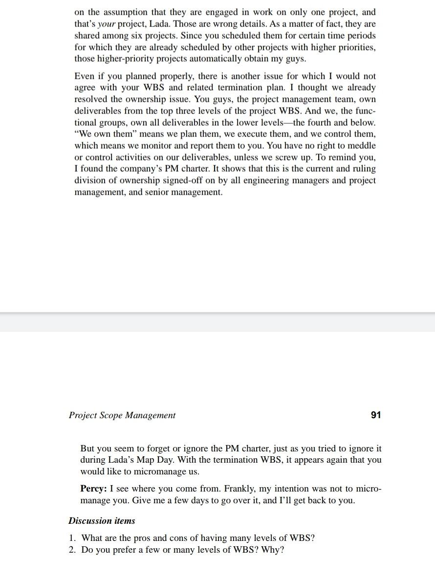 Work Breakdown Structure as a Skeleton for