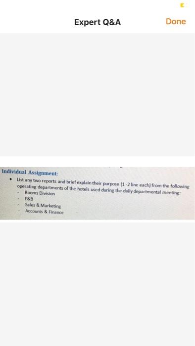 need to explain 2 report each prepared in the