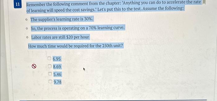 Remember the following comment from the chapter: