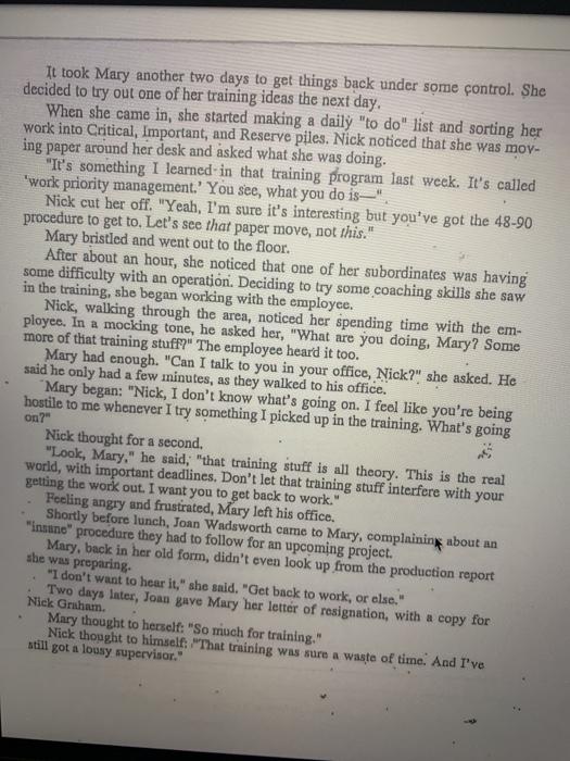 It took Mary another two days to get thing back