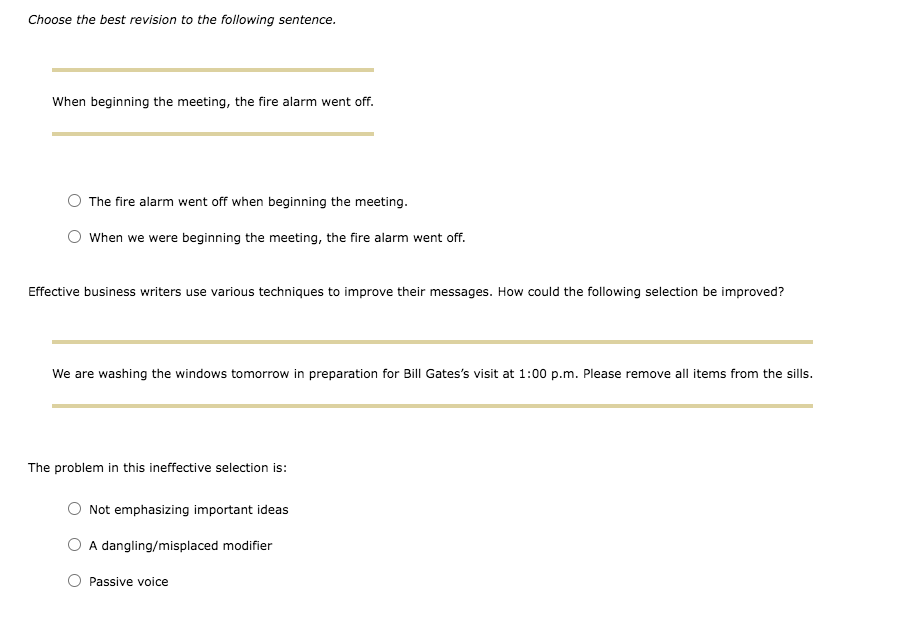 You can improve your message by using