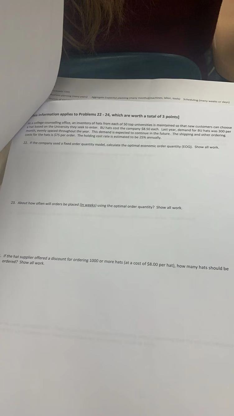 Agregate capacity planning many monthsmachines,