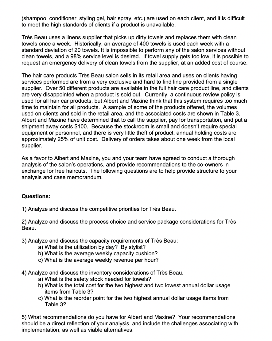 Trs Beau Salon Introduction Three years ago,