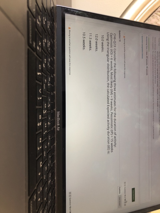 Question 13 CH6-Q23: Consider the following three