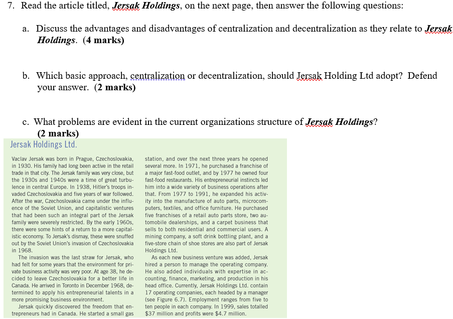 7. Read the article titled, Jersak Holdings, on