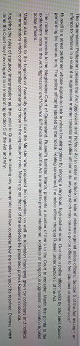 The Queensland Parliament passes the Anti