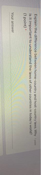 Explain the difference between home-country and