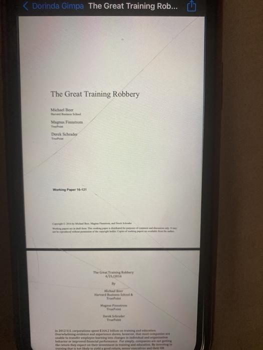 QUESTIONS ON THE TRAINING ROBBERY CASE 1.