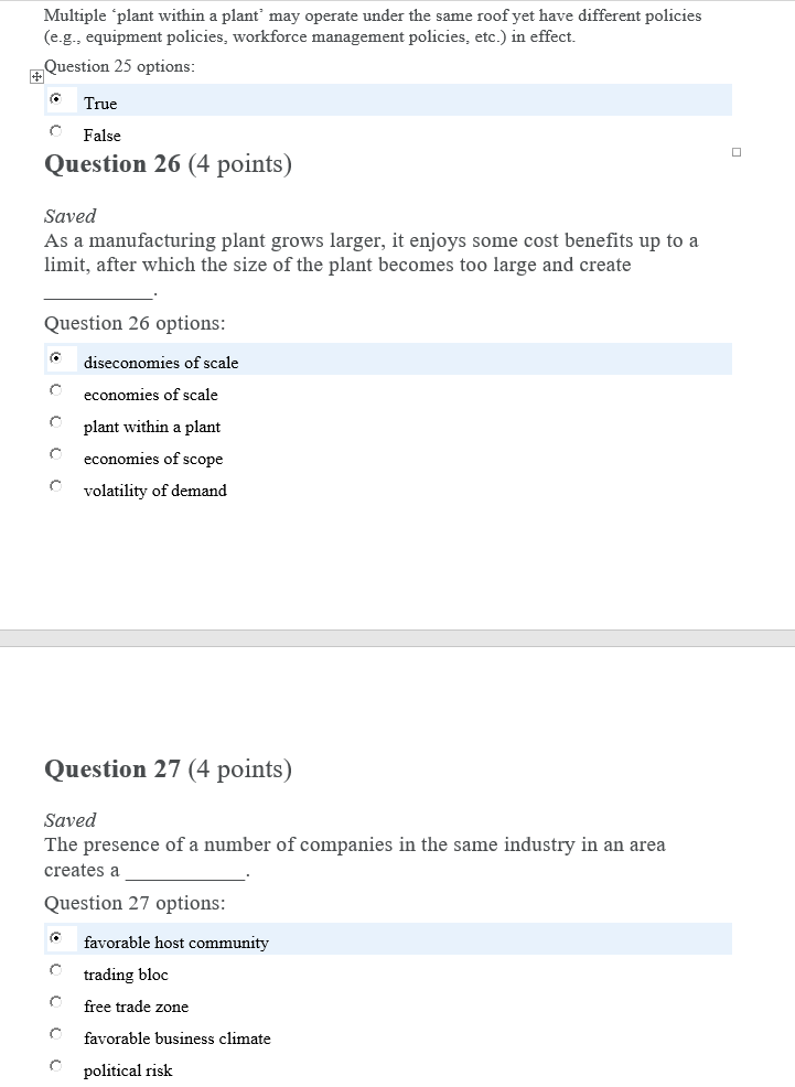 Multiple plant within a plant may operate under