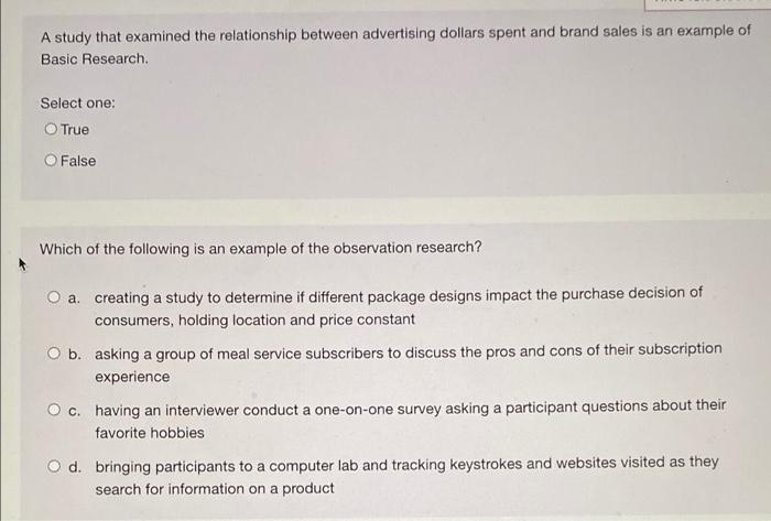 The purpose of the research report is to present