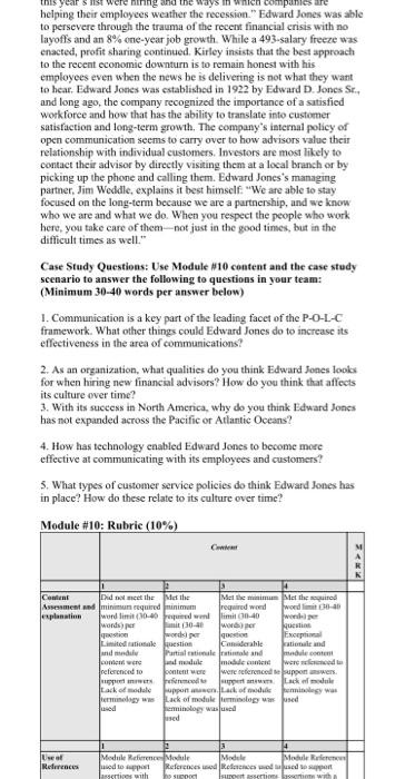 Review the Case Study and answer the questions in