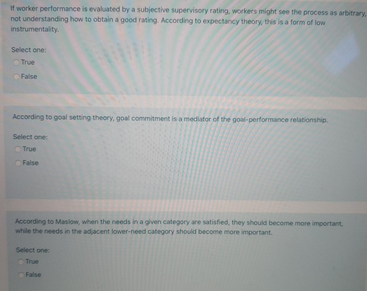 If worker performance is evaluated by a