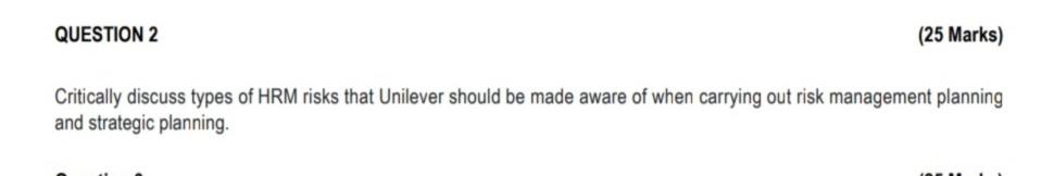 QUESTION 2 (25 Marks) Critically discuss types of