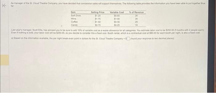 also please answer part b) based on the given