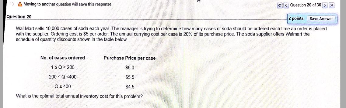 .) A Moving to another question will save this