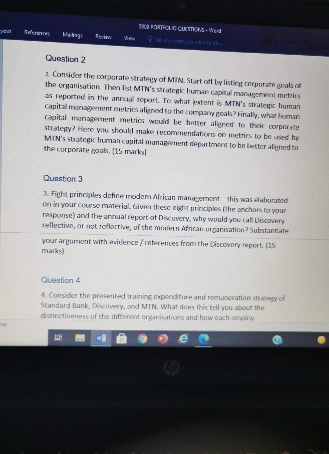 Strategic Human Resource management nererences