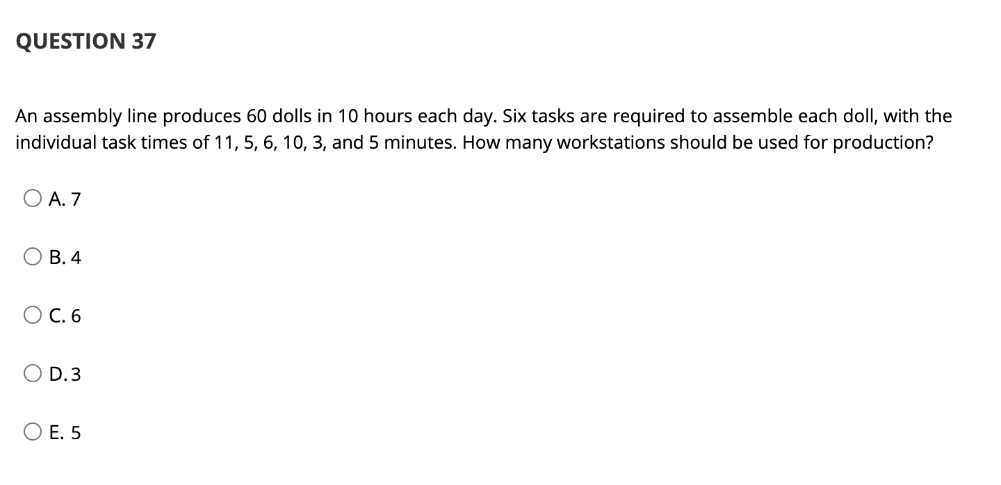 An assembly line produces 60 dolls in 10 hours