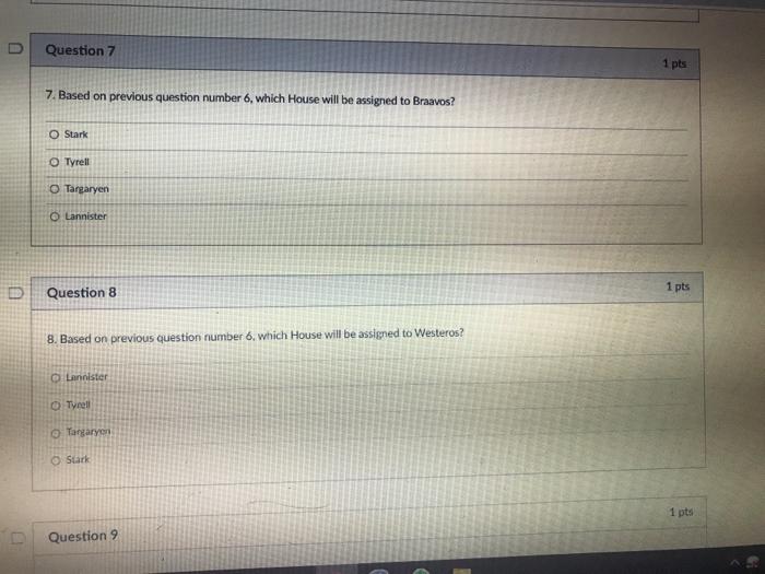 6. (Assignment Problem) The Houses are looking