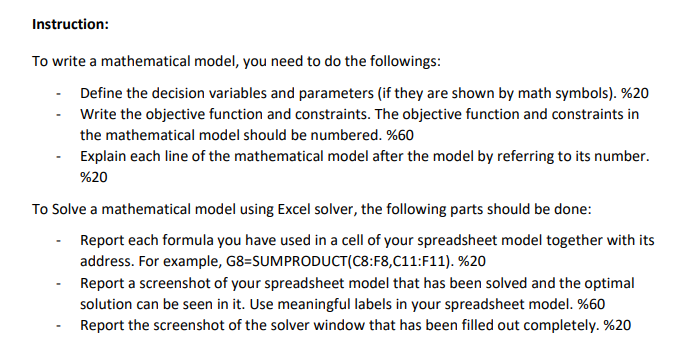 Question 1: 30 marks A company supplies its four