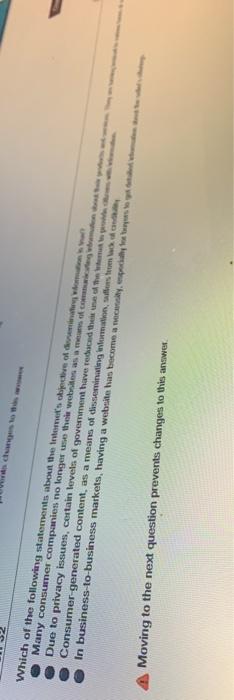 Which of the following statements about the