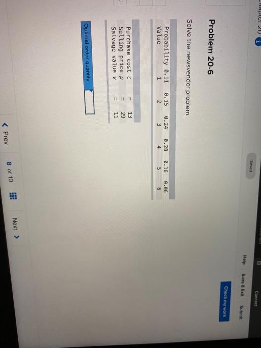 Haper 20 Connect Saved Help Save & Exit Submit