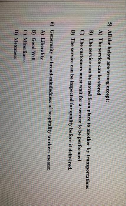 Please, I want a quick solution 5) All the below